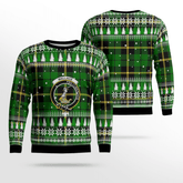 Clan Wallace Hunting Green Crest Tartan Christmas Ugly Sweater CE67 Wallace Hunting Green Crest Tartan Tartan Ugly Sweater