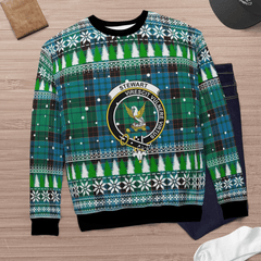 Clan Stewart Old Ancient Crest Tartan Christmas Ugly Sweater BD15 Stewart Old Ancient Crest Tartan Tartan Ugly Sweater