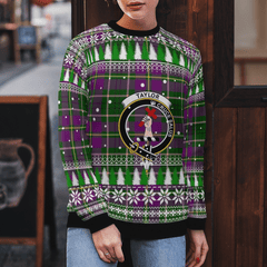 Clan Taylor Crest Tartan Christmas Ugly Sweater UQ95 Taylor Crest Tartan Tartan Ugly Sweater