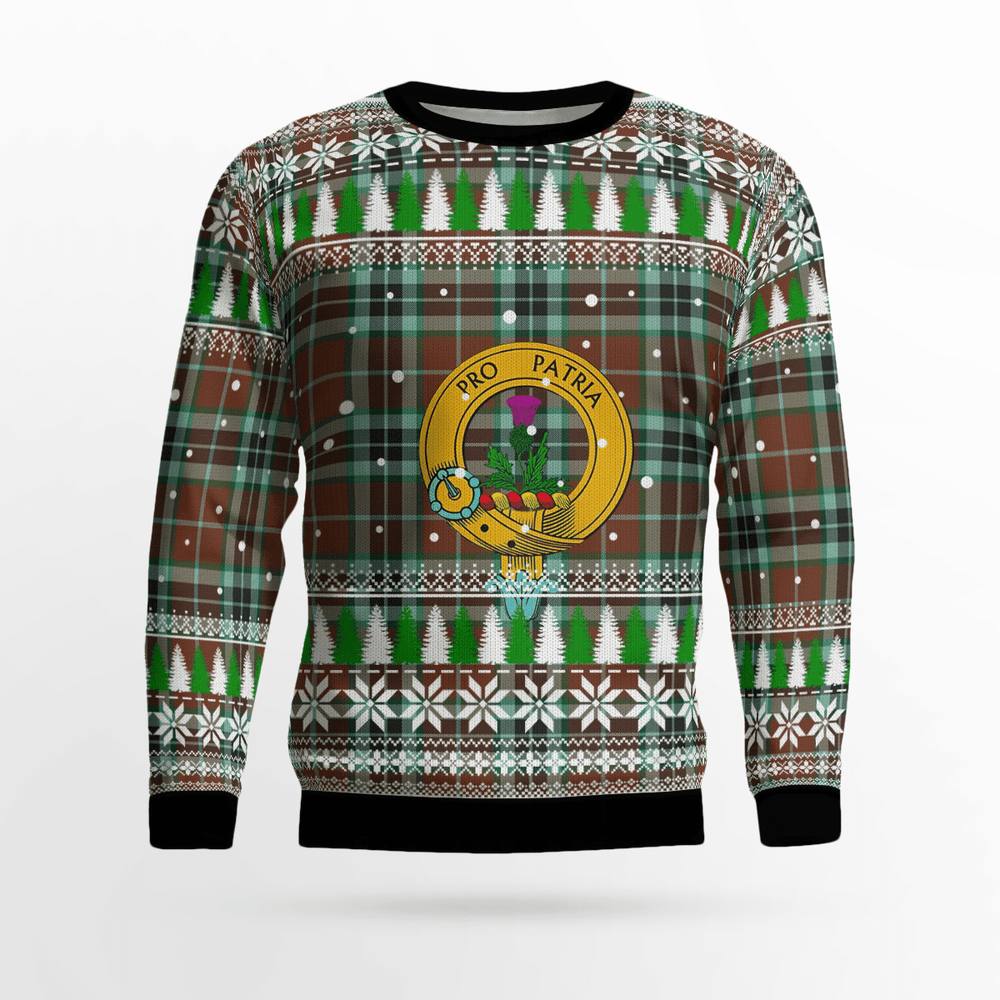 Clan Thomson Hunting Modern Crest Tartan Christmas Ugly Sweater LG64 Thomson Hunting Modern Crest Tartan Tartan Ugly Sweater