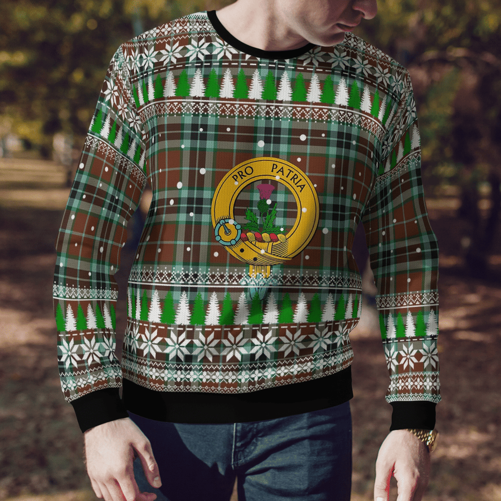 Clan Thomson Hunting Modern Crest Tartan Christmas Ugly Sweater LG64 Thomson Hunting Modern Crest Tartan Tartan Ugly Sweater