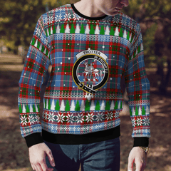 Clan Trotter Crest Tartan Christmas Ugly Sweater PM76 Trotter Crest Tartan Tartan Ugly Sweater