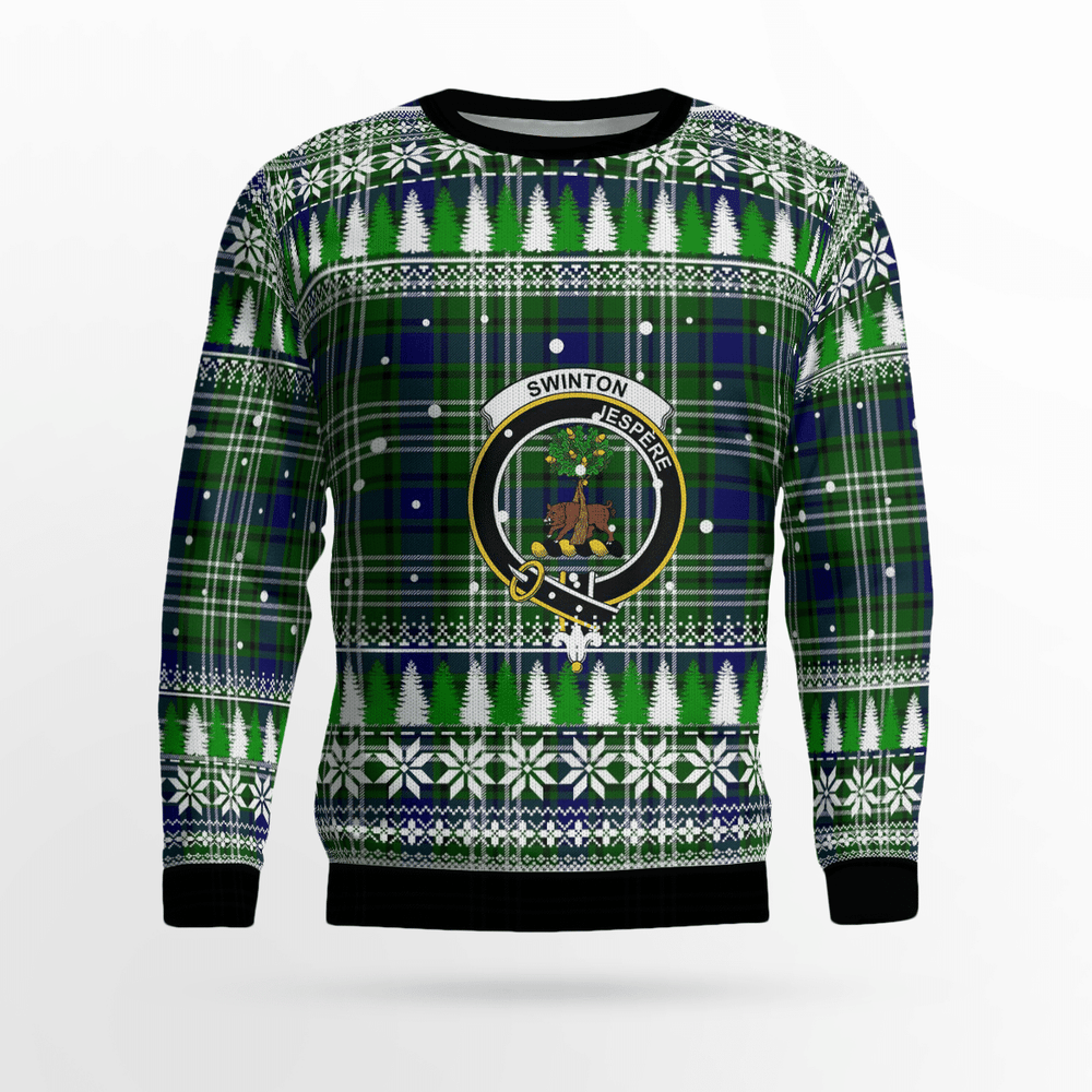 Clan Swinton (Tweedside) Crest Tartan Christmas Ugly Sweater VG83 Swinton (Tweedside) Crest Tartan Tartan Ugly Sweater