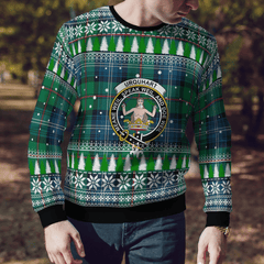Clan Urquhart Ancient Crest Tartan Christmas Ugly Sweater YS56 Urquhart Ancient Crest Tartan Tartan Ugly Sweater