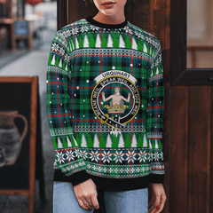 Clan Urquhart Broad Red Ancient Crest Tartan Christmas Ugly Sweater PN52 Urquhart Broad Red Ancient Crest Tartan Tartan Ugly Sweater