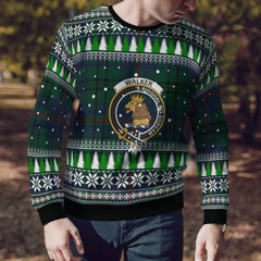 Clan Walker Hunting Modern Crest Tartan Christmas Ugly Sweater DR49 Walker Hunting Modern Crest Tartan Tartan Ugly Sweater