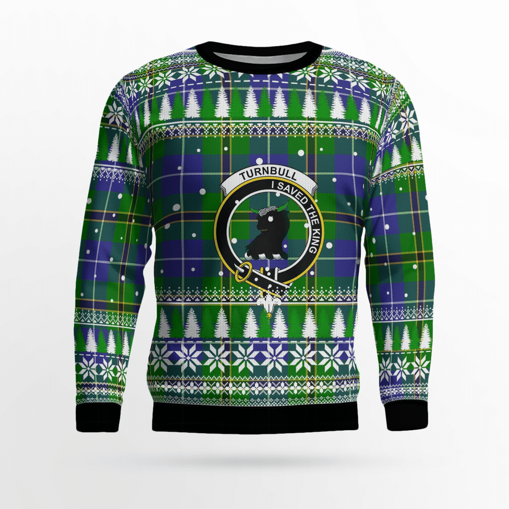 Clan Turnbull Hunting Crest Tartan Christmas Ugly Sweater UK94 Turnbull Hunting Crest Tartan Tartan Ugly Sweater