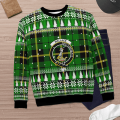 Clan Wallace Hunting Green Crest Tartan Christmas Ugly Sweater CE67 Wallace Hunting Green Crest Tartan Tartan Ugly Sweater