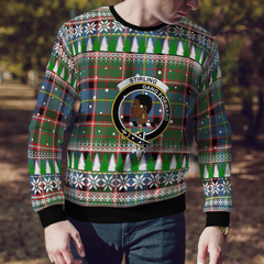 Clan Stirling (of Keir) Crest Tartan Christmas Ugly Sweater HF51 Stirling (of Keir) Crest Tartan Tartan Ugly Sweater