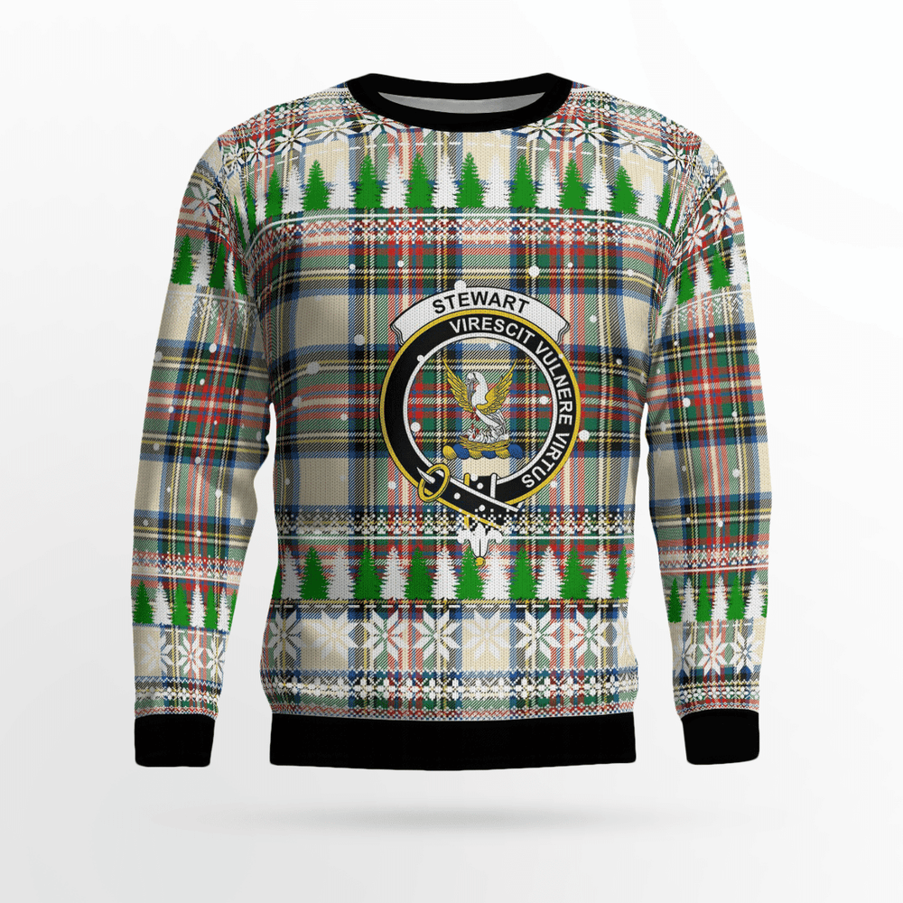 Clan Stewart Dress Ancient Crest Tartan Christmas Ugly Sweater XE17 Stewart Dress Ancient Crest Tartan Tartan Ugly Sweater