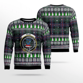 Clan Rose Hunting Modern Crest Tartan Christmas Ugly Sweater PP22 Rose Hunting Modern Crest Tartan Tartan Ugly Sweater
