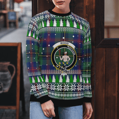 Clan Wood Modern Crest Tartan Christmas Ugly Sweater HP76 Wood Modern Crest Tartan Tartan Ugly Sweater