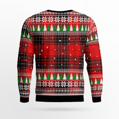 Clan Wemyss Modern Crest Tartan Christmas Ugly Sweater LE63 Wemyss Modern Crest Tartan Tartan Ugly Sweater