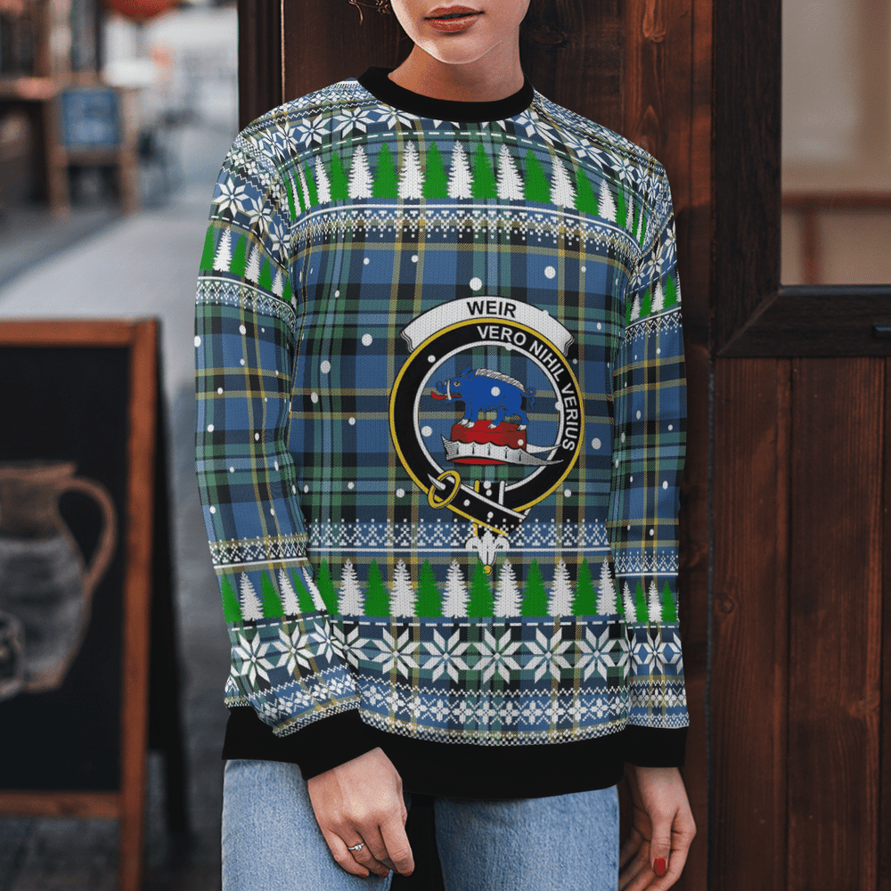 Clan Weir Ancient Crest Tartan Christmas Ugly Sweater VV61 Weir Ancient Crest Tartan Tartan Ugly Sweater