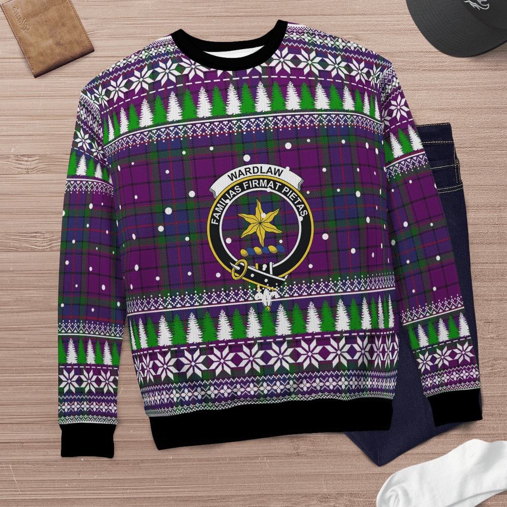 Clan Wardlaw Crest Tartan Christmas Ugly Sweater MD78 Wardlaw Crest Tartan Tartan Ugly Sweater