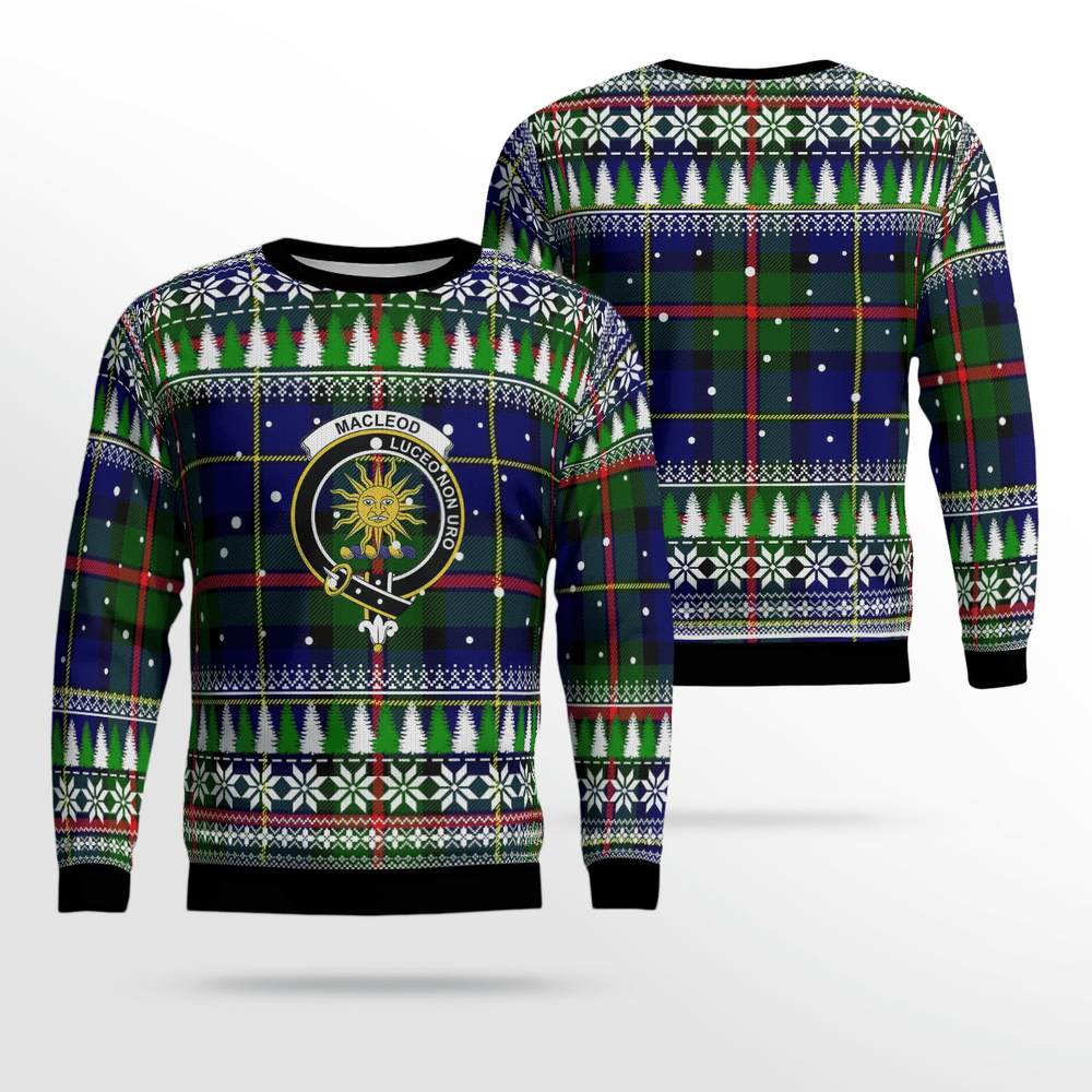 Clan MacLeod of Harris Modern Crest Tartan Christmas Ugly Sweater RN69 MacLeod of Harris Modern Crest Tartan Tartan Ugly Sweater