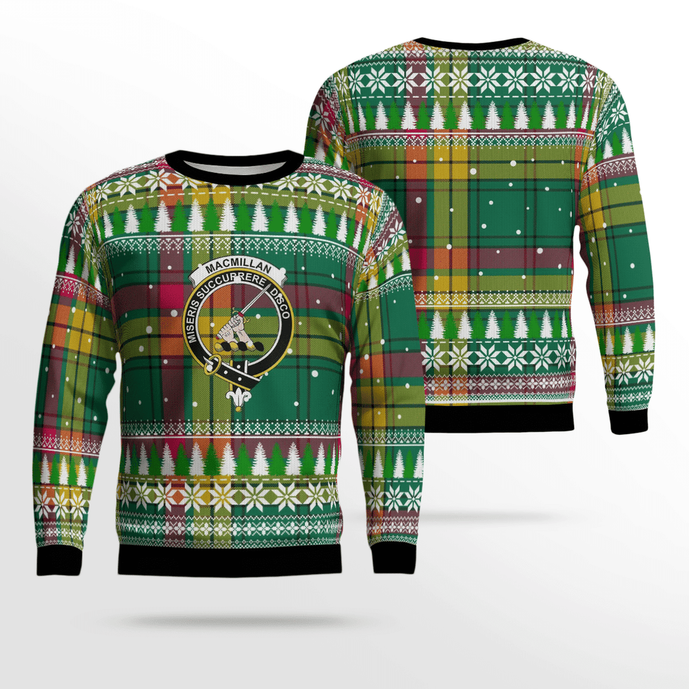 Clan MacMillan Old Ancient Crest Tartan Christmas Ugly Sweater UC21 MacMillan Old Ancient Crest Tartan Tartan Ugly Sweater