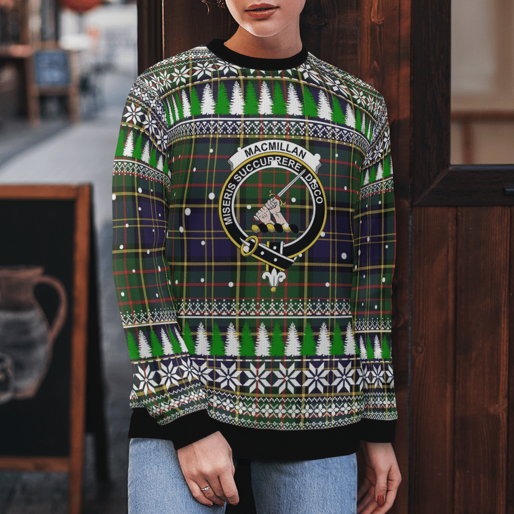 Clan MacMillan Hunting Modern Crest Tartan Christmas Ugly Sweater MJ95 MacMillan Hunting Modern Crest Tartan Tartan Ugly Sweater