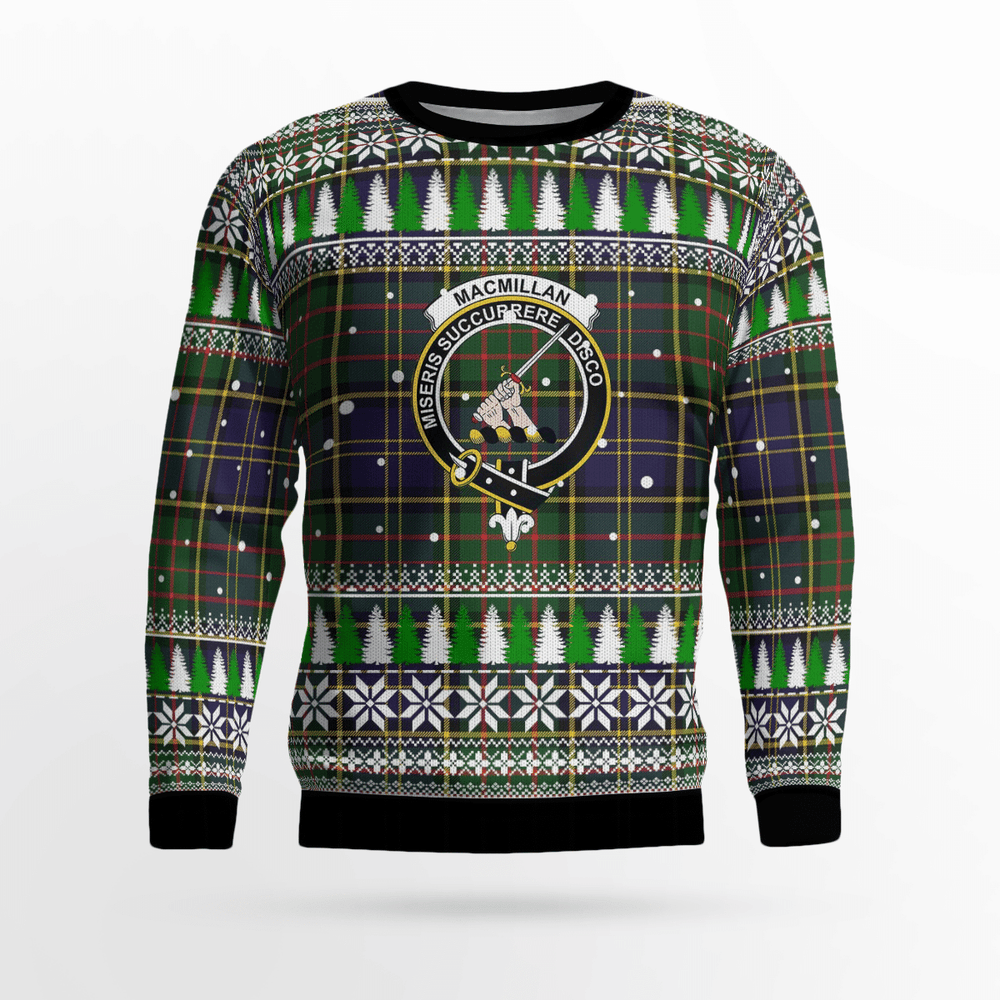 Clan MacMillan Hunting Modern Crest Tartan Christmas Ugly Sweater MJ95 MacMillan Hunting Modern Crest Tartan Tartan Ugly Sweater