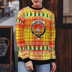 Clan MacMillan Crest Tartan Christmas Ugly Sweater JV59 MacMillan Crest Tartan Tartan Ugly Sweater