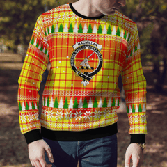 Clan MacMillan Crest Tartan Christmas Ugly Sweater JV59 MacMillan Crest Tartan Tartan Ugly Sweater