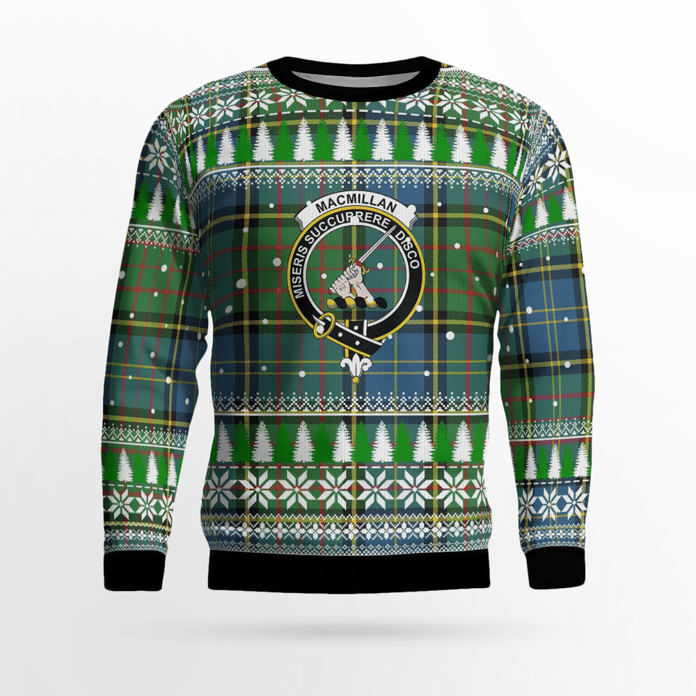 Clan MacMillan Hunting Ancient Crest Tartan Christmas Ugly Sweater AQ88 MacMillan Hunting Ancient Crest Tartan Tartan Ugly Sweater