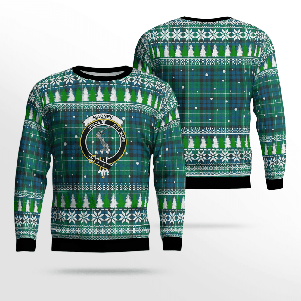 Clan MacNeil of Colonsay Ancient Crest Tartan Christmas Ugly Sweater KO41 MacNeil of Colonsay Ancient Crest Tartan Tartan Ugly Sweater