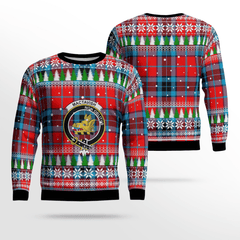 Clan MacTavish Modern Crest Tartan Christmas Ugly Sweater KT52 MacTavish Modern Crest Tartan Tartan Ugly Sweater