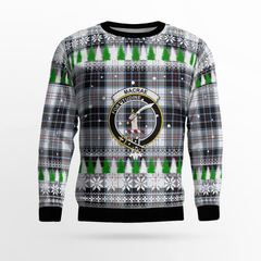 Clan MacRae Dress Modern Crest Tartan Christmas Ugly Sweater PD73 MacRae Dress Modern Crest Tartan Tartan Ugly Sweater