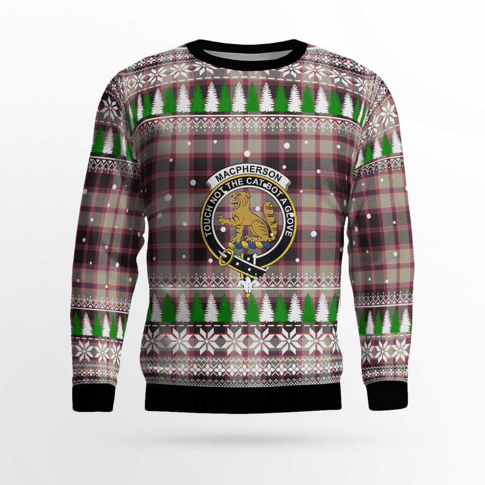 Clan MacPherson Hunting Ancient Crest Tartan Christmas Ugly Sweater LW96 MacPherson Hunting Ancient Crest Tartan Tartan Ugly Sweater