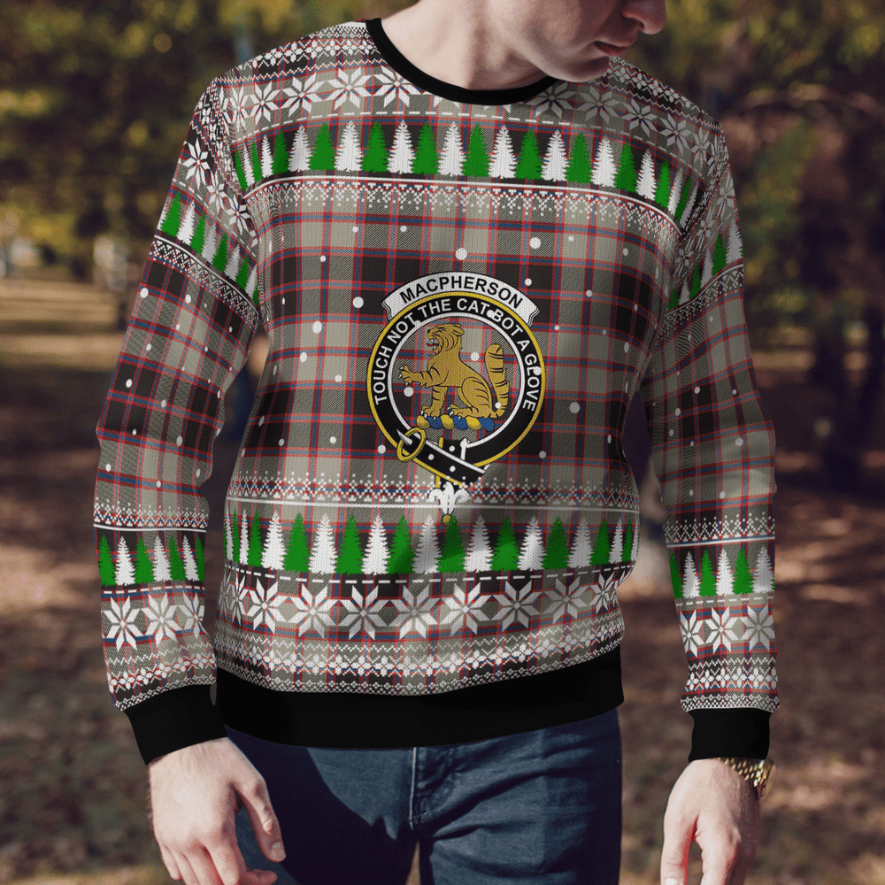 Clan MacPherson Hunting Ancient Crest Tartan Christmas Ugly Sweater LW96 MacPherson Hunting Ancient Crest Tartan Tartan Ugly Sweater