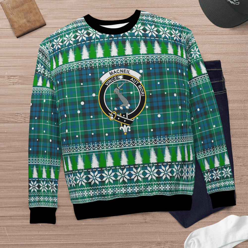 Clan MacNeil of Colonsay Ancient Crest Tartan Christmas Ugly Sweater KO41 MacNeil of Colonsay Ancient Crest Tartan Tartan Ugly Sweater