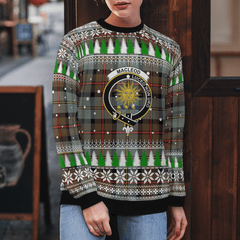 Clan MacLeod of Harris Weathered Crest Tartan Christmas Ugly Sweater TC76 MacLeod of Harris Weathered Crest Tartan Tartan Ugly Sweater