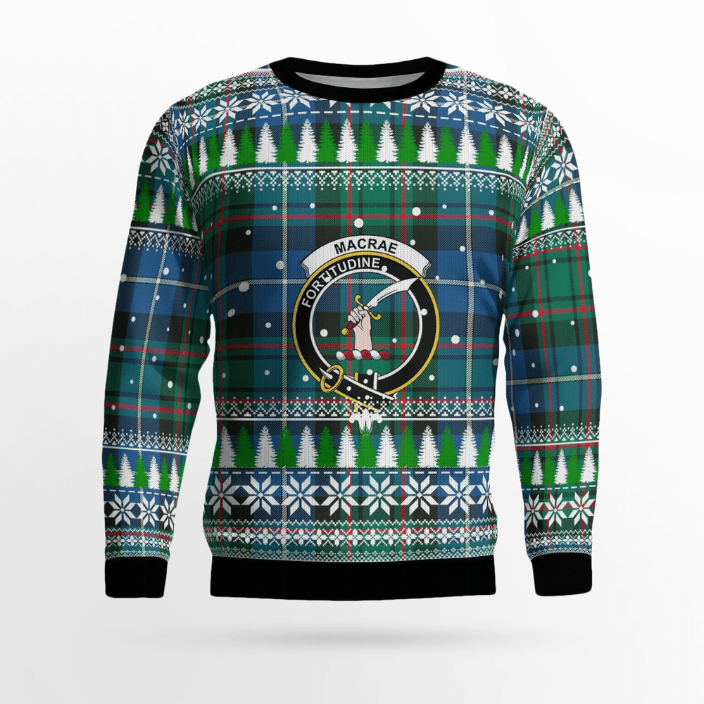 Clan MacRae Hunting Ancient Crest Tartan Christmas Ugly Sweater HC58 MacRae Hunting Ancient Crest Tartan Tartan Ugly Sweater
