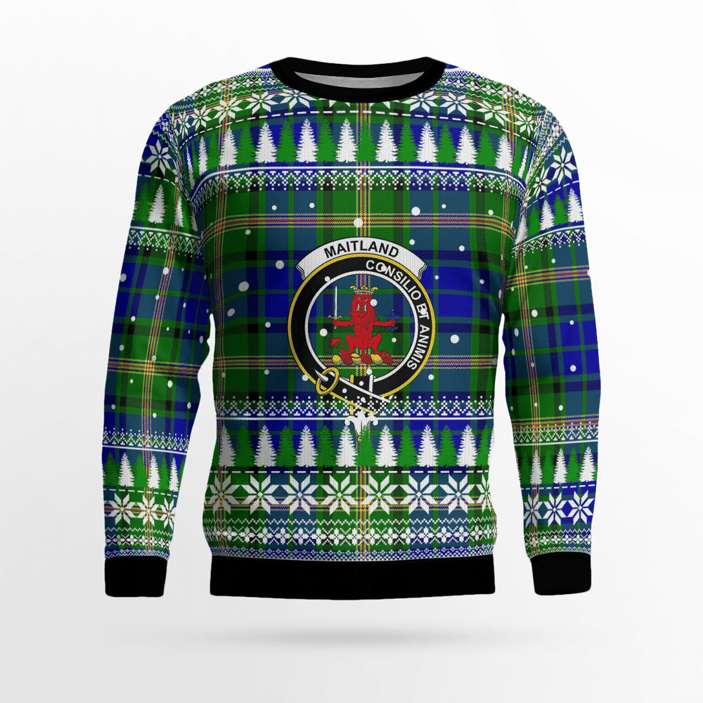 Clan Maitland Crest Tartan Christmas Ugly Sweater DG16 Maitland Crest Tartan Tartan Ugly Sweater