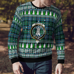 Clan Malcolm Ancient Crest Tartan Christmas Ugly Sweater EE55 Malcolm Ancient Crest Tartan Tartan Ugly Sweater