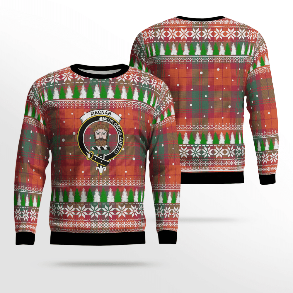 Clan MacNab Ancient Crest Tartan Christmas Ugly Sweater QR85 MacNab Ancient Crest Tartan Tartan Ugly Sweater