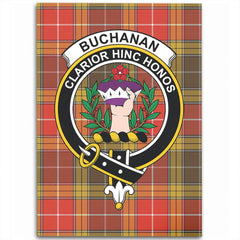 Buchanan Old Set Weathered Tartan Crest Area Rug