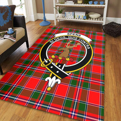 Spens Modern Tartan Crest Area Rug