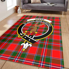 Spens Modern Tartan Crest Area Rug