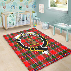 Spens Modern Tartan Crest Area Rug