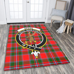 Spens Modern Tartan Crest Area Rug