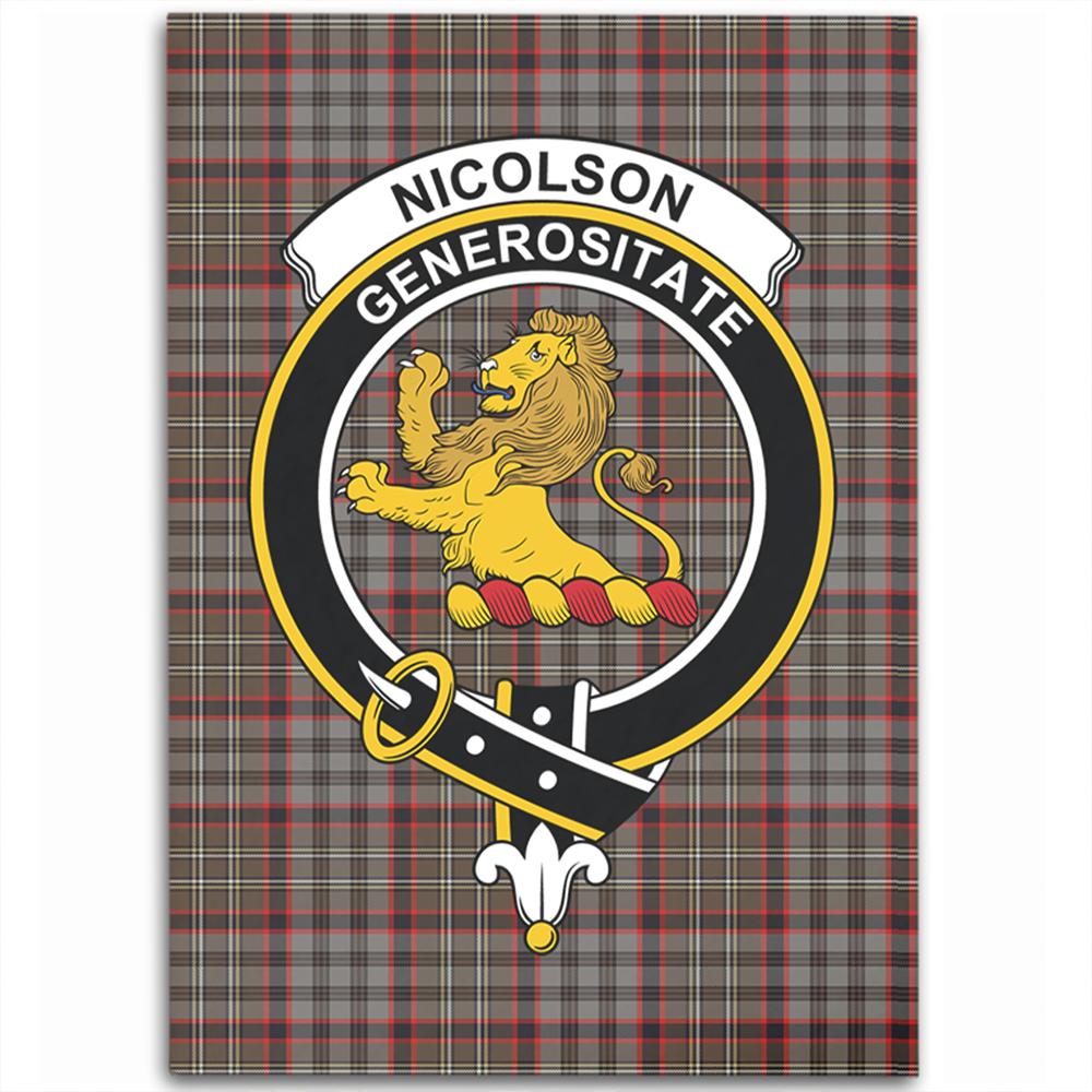 Nicolson Hunting Weathered Tartan Crest Area Rug