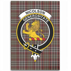 Nicolson Hunting Weathered Tartan Crest Area Rug