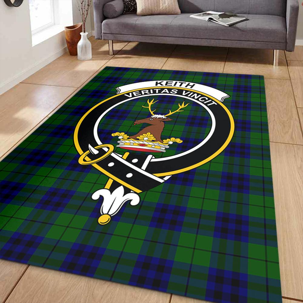 Keith Modern Tartan Crest Area Rug