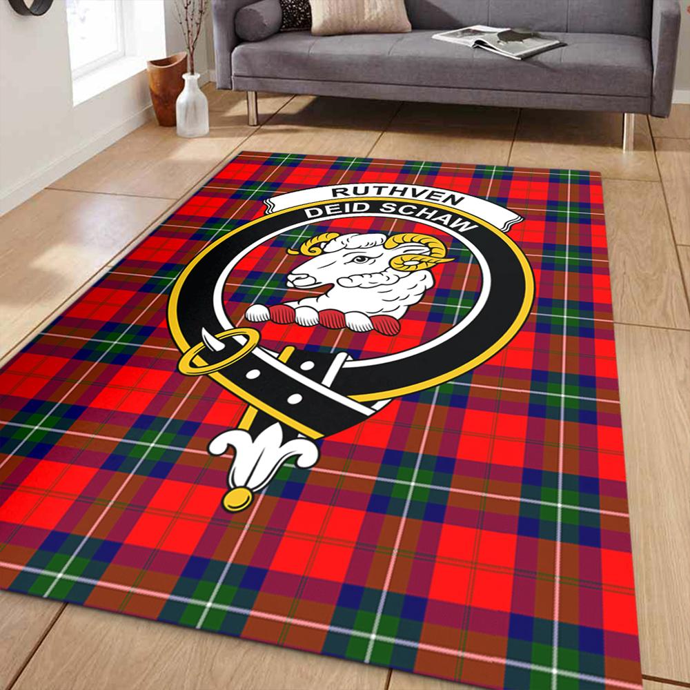 Ruthven Modern Tartan Crest Area Rug
