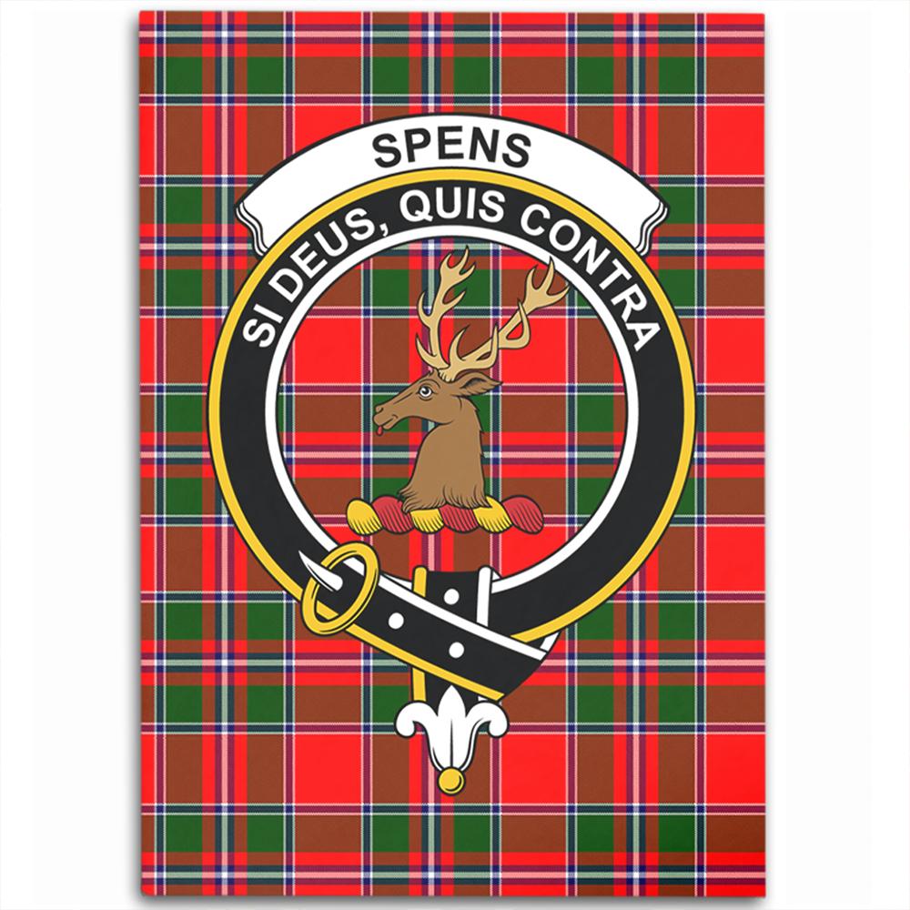 Spens Modern Tartan Crest Area Rug