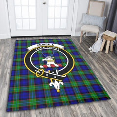Sempill Modern Tartan Crest Area Rug