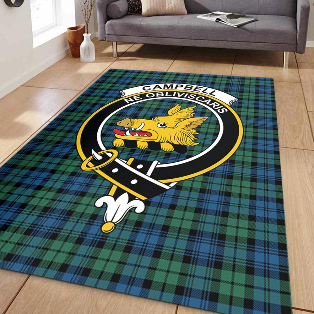 Campbell Ancient 02 Tartan Crest Area Rug