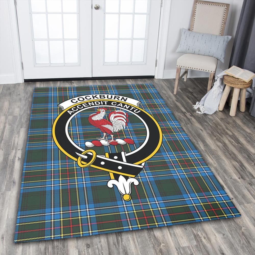 Cockburn Modern Tartan Crest Area Rug